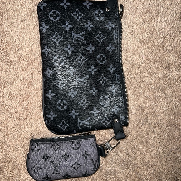 Louis Vuitton Black and Gray Monogram Pouch - Picture 1 of 4